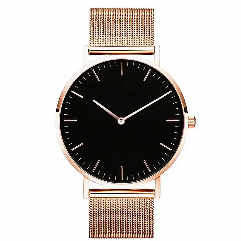 Steel rose black Ультратонкие мужские часы 6,9 мм толщина 40 мм Диаметр модные брендовые повседневные мужские наручные часы нейтральные кварцевые часы Ctpor без логотипа - Цвет: Steel rose black