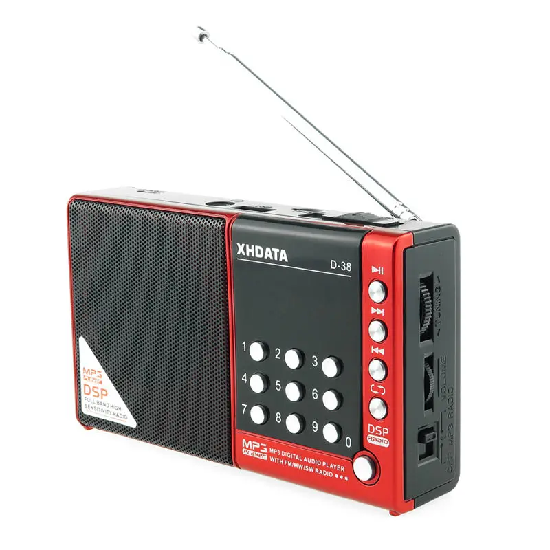XHDATA портативное радио FM стерео MW/SW/MP3 плеер экран DSP Vollband (руководство