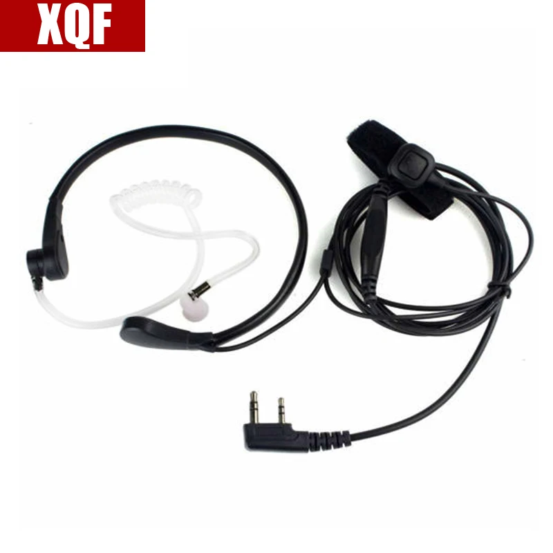 XQF 10PCS  Throat Mic PTT Earpiece for Kenwood BAOFENG UV-5R Baofeng BF-888S WOUXUN TYT QUANSHENG Ham Radio