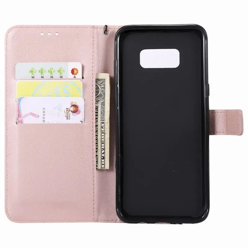 Принципиально s8 plus матовая кожа чехол для телефона samsung galaxy wallet откидная крышка