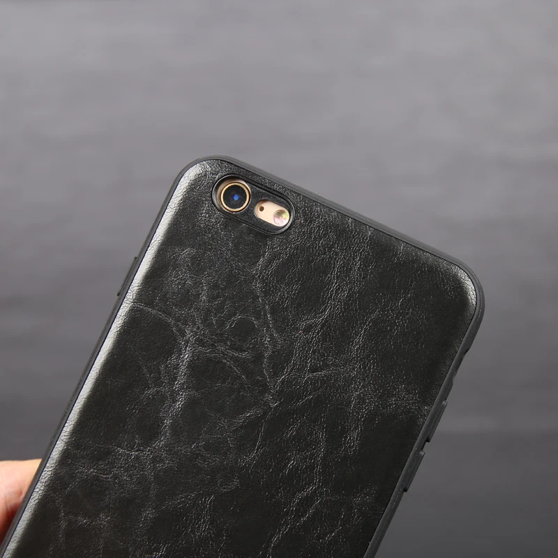Телефон случаях чехол для iPhone 6 6S Plus Искусственная кожа масло воск мягкий кожаный