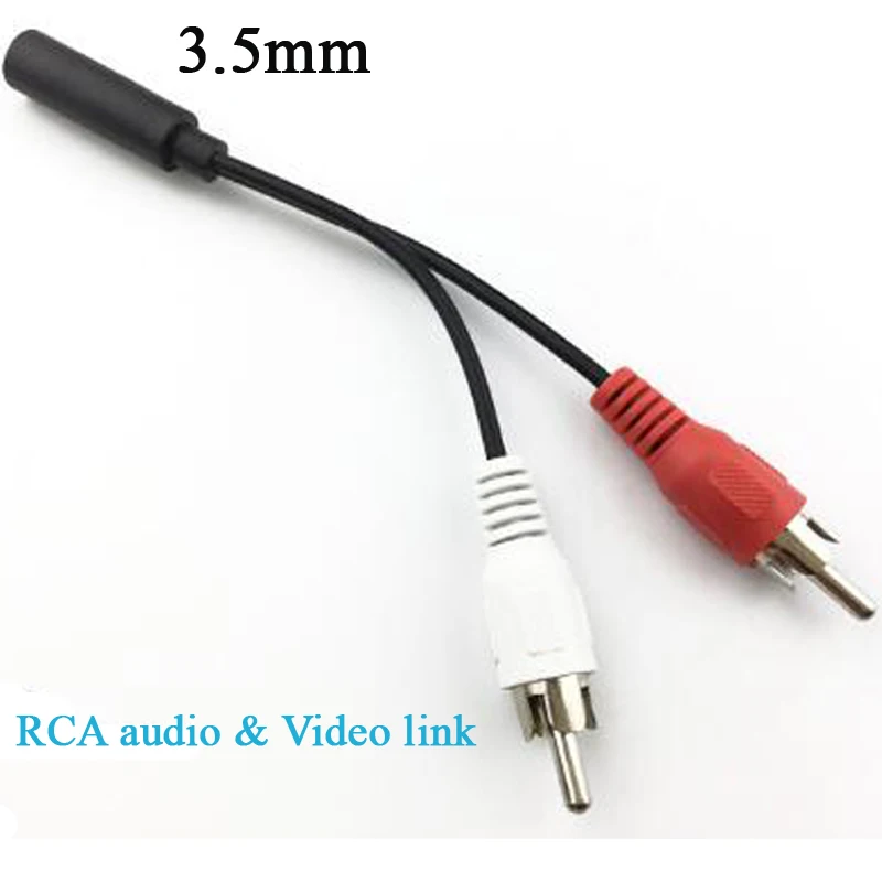 10 шт./лот 3 5 мм автомобильный аудио кабель 2 RCA Мужской адаптер| |