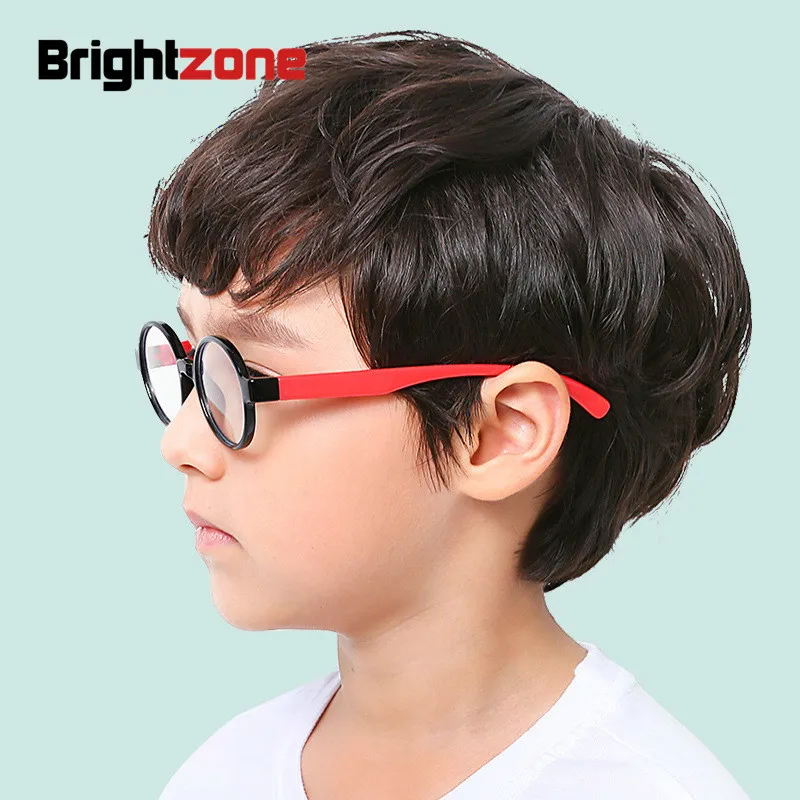 Brightzone/Новинка года; детское антисинее световое стекло; es; Круглое простое лучевое стекло; Зеркало для мальчиков и девочек; оправа для очков; Прозрачная Оптическая милая детская одежда