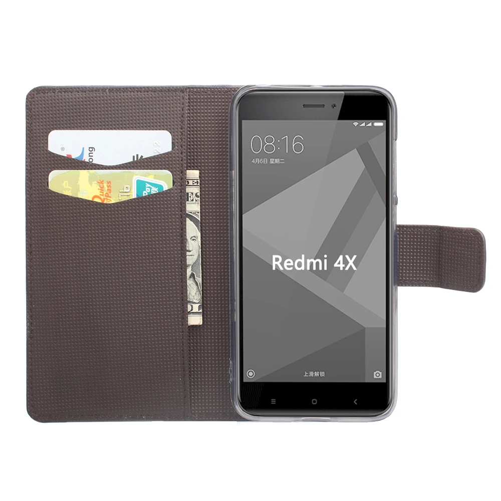 Чехол для Xiaomi Redmi 4x телефон Цвет живопись сад роспись кожа и тонкие В виде ракушки