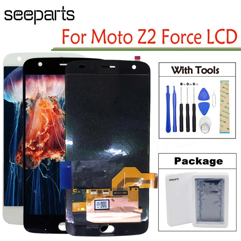 5 &quotдля Motorola Moto Z2 Force LCD дисплей кодирующий преобразователь сенсорного экрана в