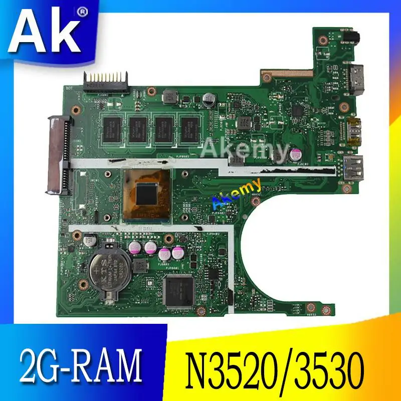 AK X200MA материнская плата для ноутбука For Asus F200M F200MA тест оригинальная 2G RAM N3520/3530