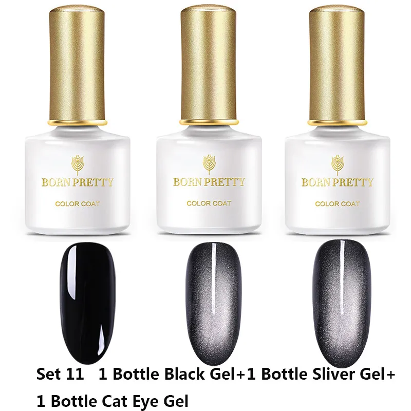 Set 11 BORN PRETTY 6 мл Гель-лак для ногтей магнитный эффект кошачьих глаз УФ-гель гламурный Хамелеон Гель-лак замачиваемый УФ светодиодный лак - Цвет: Set 11