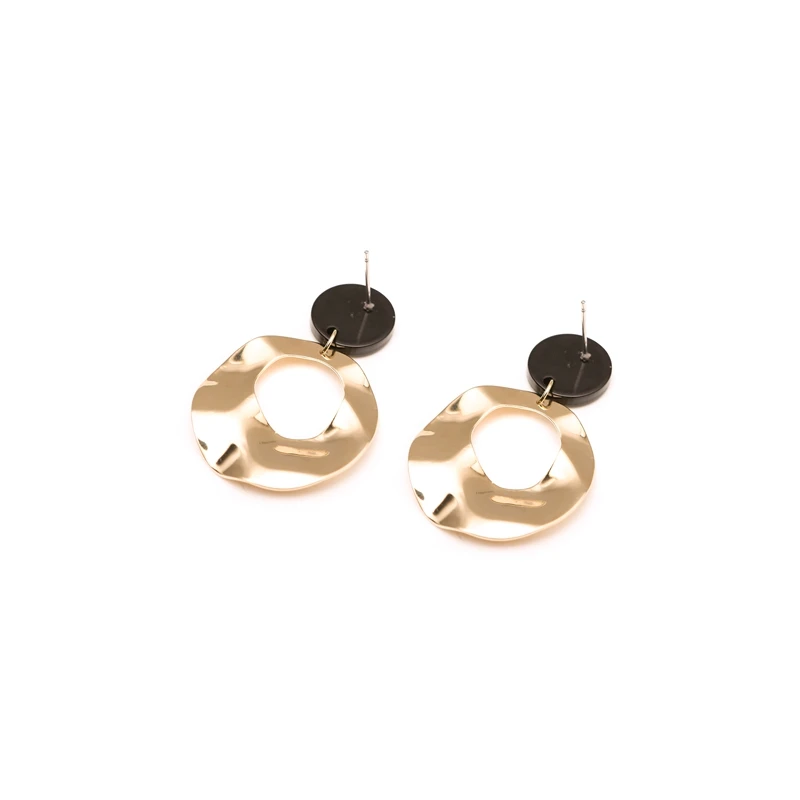 fashion design Metal irregular round dangle earrings for women chic girl trendy night party show wholesale | Украшения и