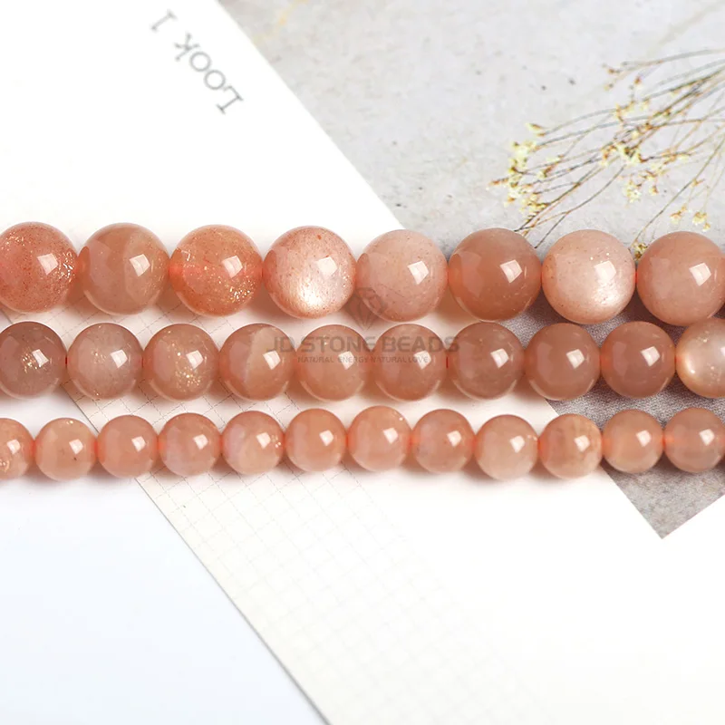 Бусины Из Натурального оранжевого лунного камня с гранями 4 6 8 10 12 мм|Бусины| |