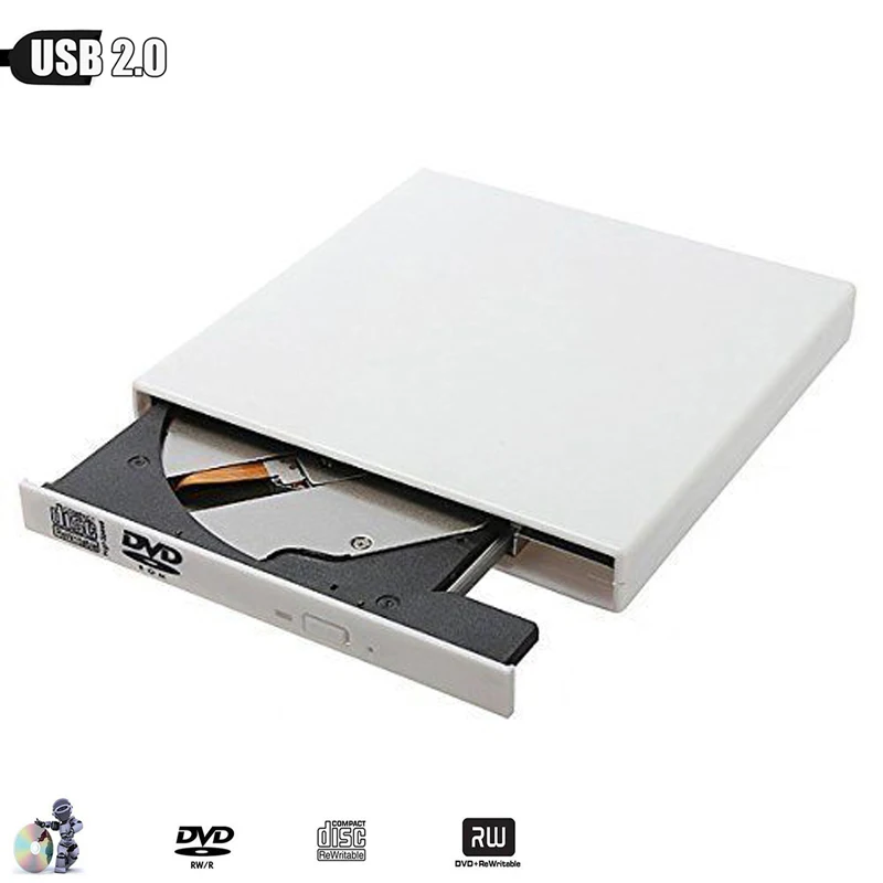 

Для ноутбуков Samsung Sony Acer, ПК, тонкий портативный USB 2,0 Внешний DVD-привод 8X, комбинированный плеер 24X, оптический привод для записи и записи в фор...