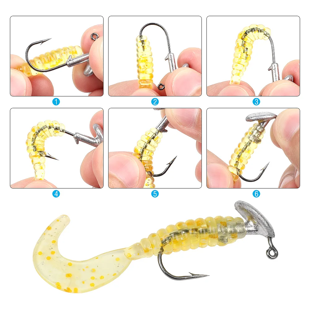 DONQL 5 шт./кор. стакан Lead Jig Head набор рыболовных крючков с бородкой и рыболовный крючок 3,5g 5g 7g 10g 14g для Мягкая приманка для карпа на рыбалку рыболовных крючков