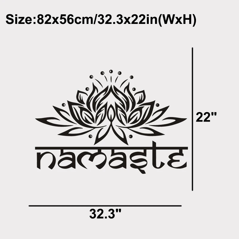 JJRUI индийские слова религия виниловая наклейка на стену Спальня цветок лотоса