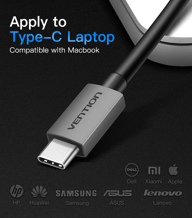 Vention USB C HDMI 4K USB 3,1 type C-HDMI Famale адаптер для MacBook Chromebook Pixel huawei mate 10 usb type-c HDMI адаптер