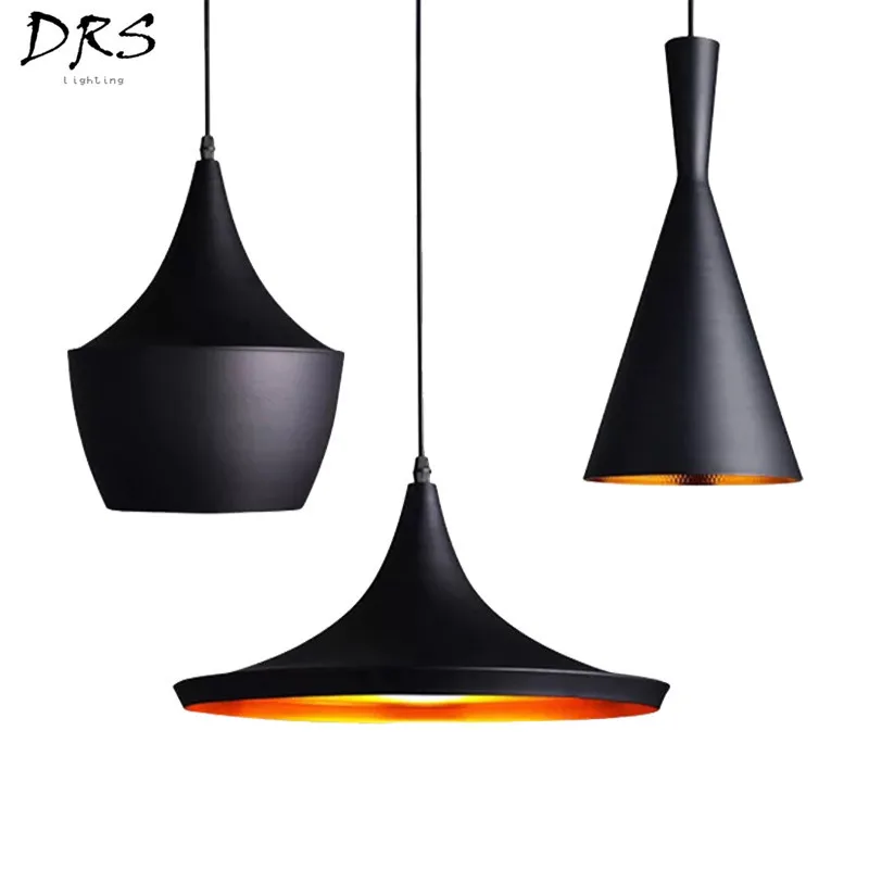 

Lustre Modern Simple Aluminum Pendant Lamp Black Minimalist Hanging Lights for Diningroom Livingroom Restaurant Indoor Deco Home