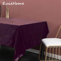 essie home plum purple bordeaux red single side matte velvet high end velvet table cloth table linen wedding decoration placemat