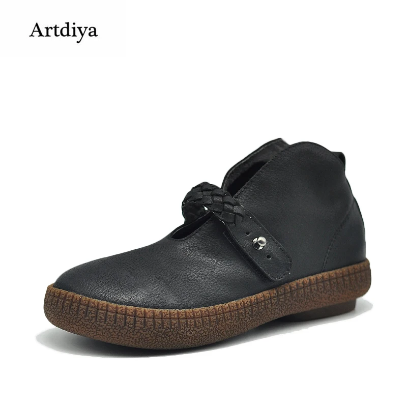 Artdiya/Новинка 2019 года осенне-зимняя женская обувь в стиле ретро удобная мягкая