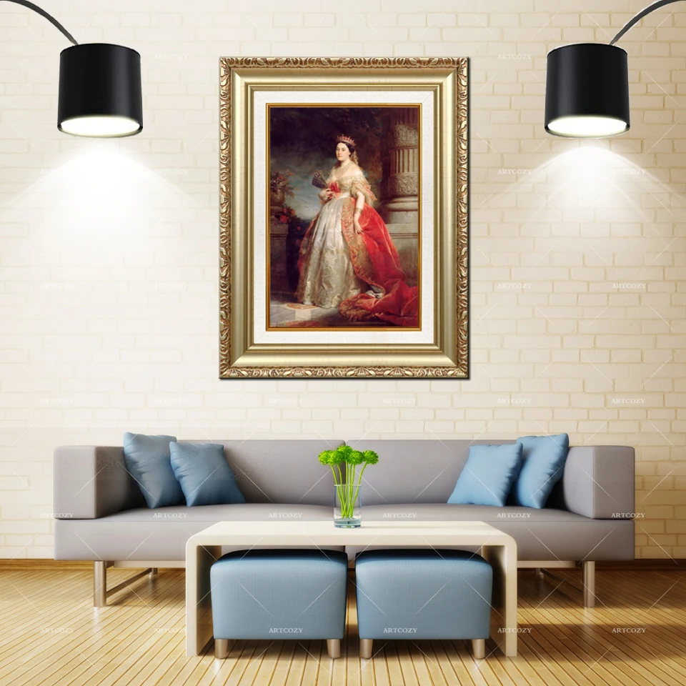 Artcozy Golden Frame Abstract Mathilde Bonaparte Waterproof Canvas Painting | Дом и сад
