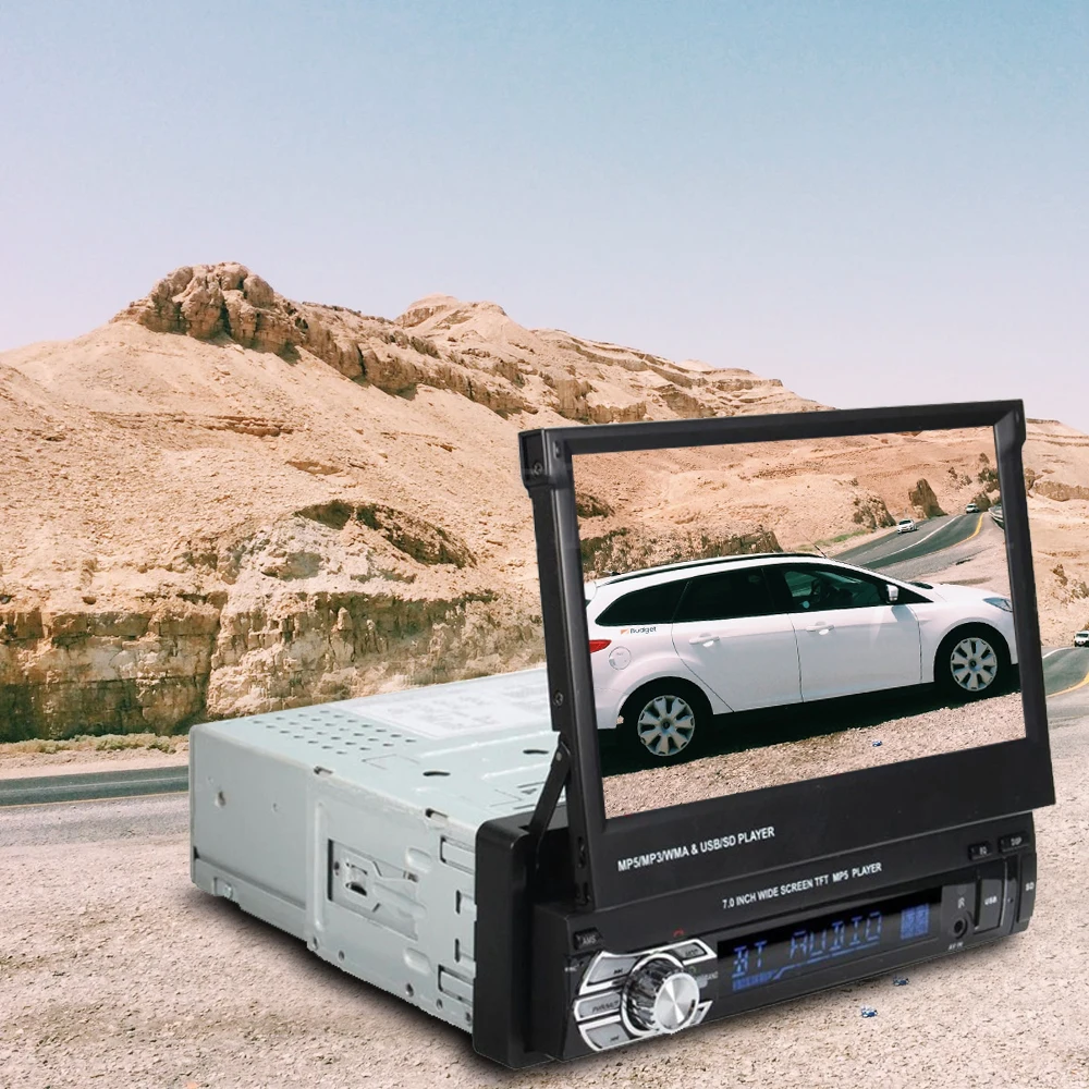 1 din автомобильный MP5 плеер Автомобильный MP3 MP4 мультимедийный Радио Стерео Bluetooth 7