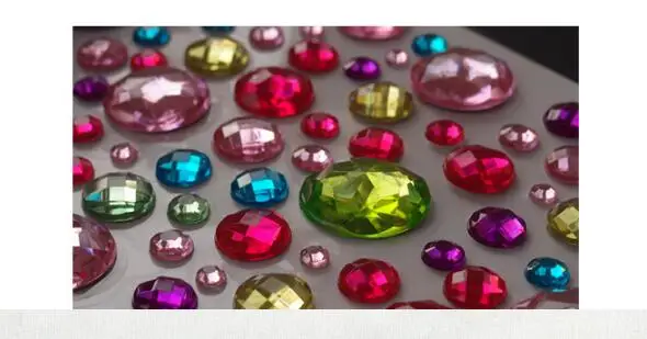 3D наклейки с драгоценными камнями Алмазная наклейка акриловая Хрустальная