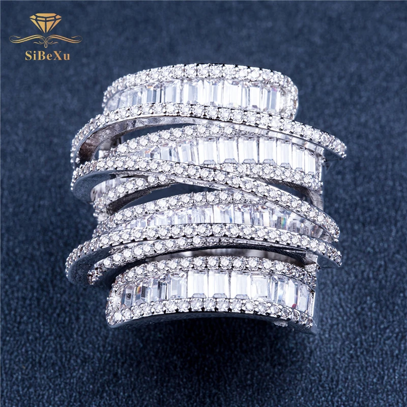 Модное свадебное кольцо принцессы из стерлингового серебра S925 пробы роскошные