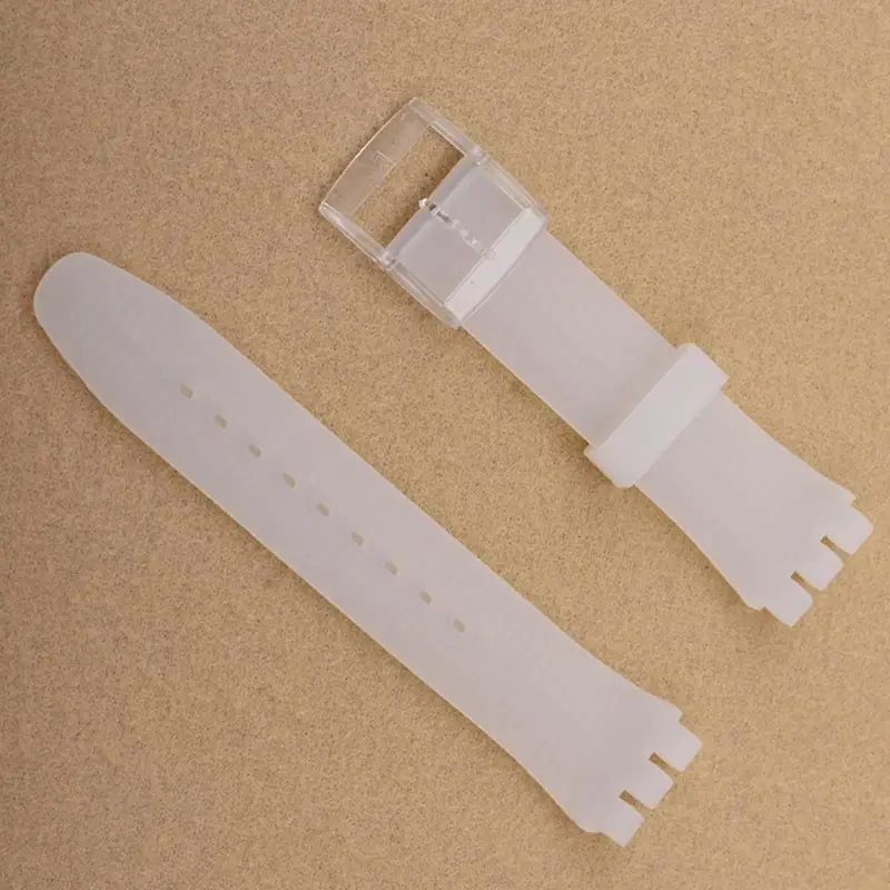 WatchbandHigh Quality Multicolor 17mm 19mm 20mm Silicone Rubber Watch Band Strap For Swatch Plastic Buckle | Наручные часы