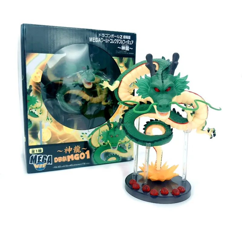 green with box С коробкой Dragon Ball ShenRon Shenlong Dragon Ball Супер Фигурки ПВХ Модель коллекции Dragonball Супер игрушки - Цвет: green with box