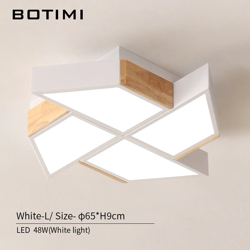 BOTIMI 220V светодиодный потолочный светильник в форме ветряной мельницы для гостиной Lamparas de techo спальня для мальчиков потолочная лампа для комнат Luminare - Цвет корпуса: White-L-White Light