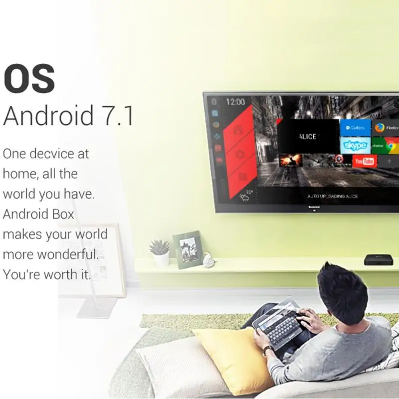 Android ТВ приставка TX3 Мини Android 7,1 Smart tv Box 1+ 8GB Amlogic S905W четырехъядерный WiFi 4K H.265 телеприставка медиаплеер