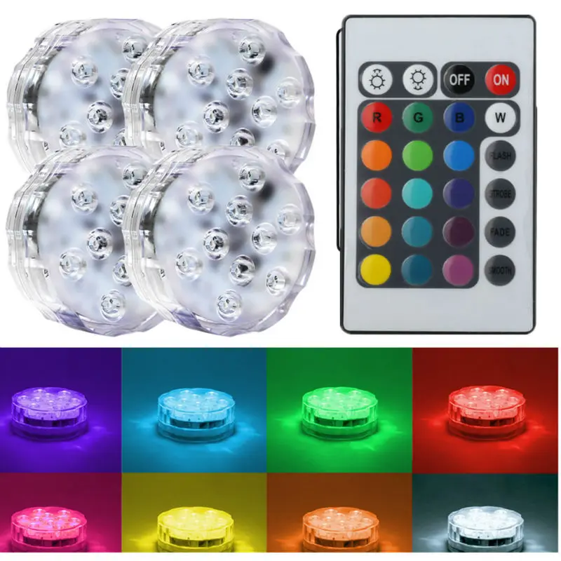 Погружной светодиодный светильник 10 шт./лот|decorative lights|lights for decorationwedding lights |