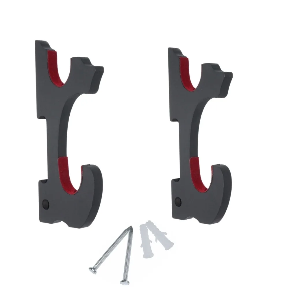 

2/Set Sword Hook Wall Mount Samurai Sword Hanger Display Holder Adjustable for Katana Wakizashi Tanto Genji 2-Tier Velvet Padded