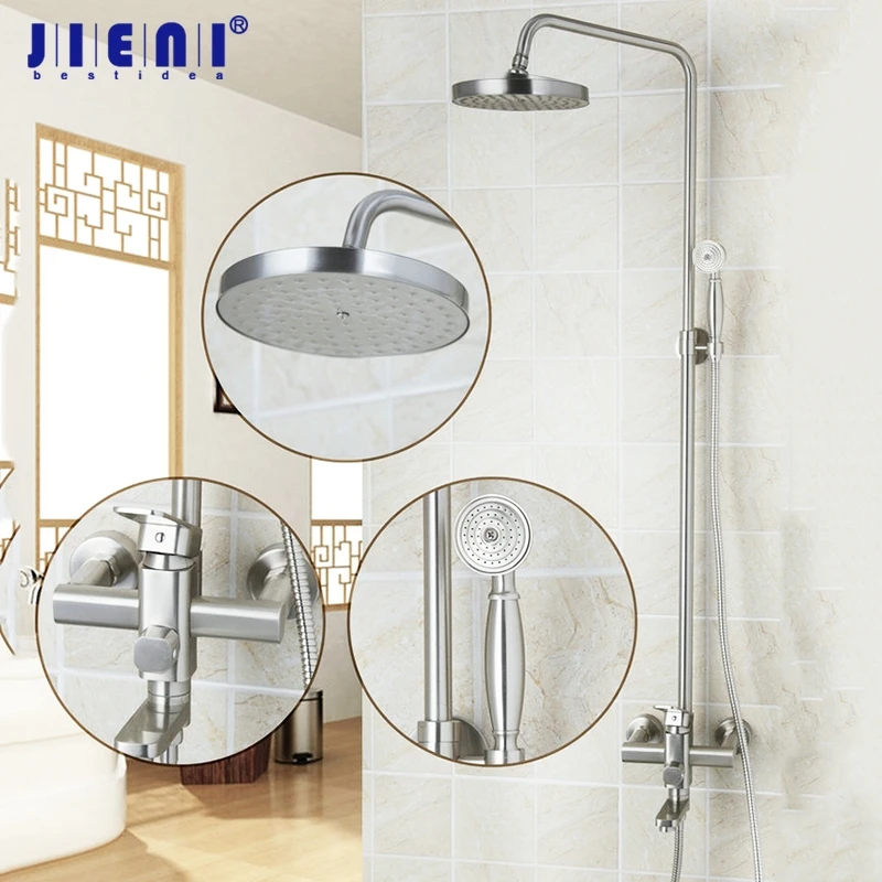 Brush Wall Mounted Shower Faucet