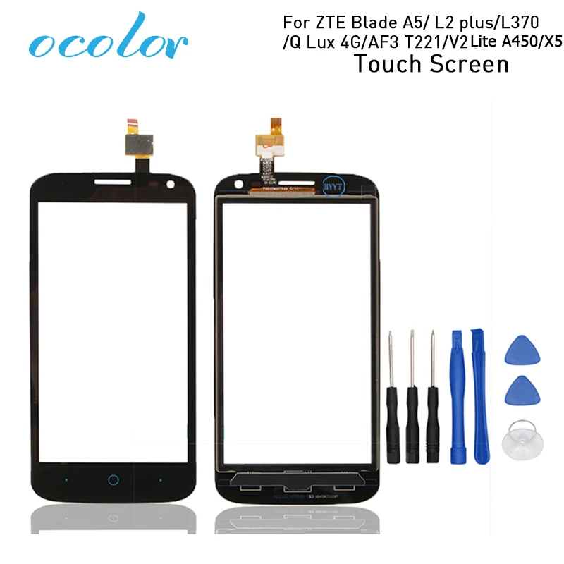 Ocolor Сенсорный экран для zte лезвие A5/L2 Плюс/L370/Q Lux 4 г/AF3 T221/ v2 Lite A450/X5 Touch Панель