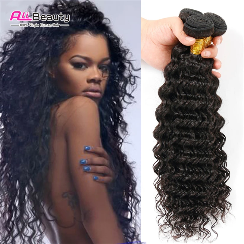 Мягкий Человеческих Волос 1B Глубокая Волна Вьющиеся Волосы Необработанные 7А