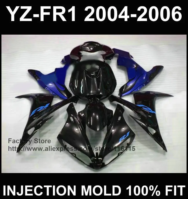 Обтекатели Black beauty для YAMAHA YZFR1 2004 2005 2006yzf r1 04 05 06 с полным впрыском | Автомобили и