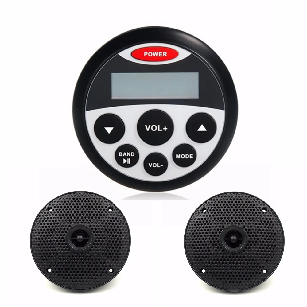 Водонепроницаемый морской стерео приемник 1 9 &quotMP3 плеер для мотоцикла