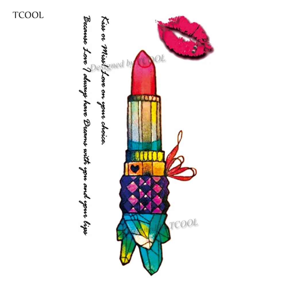 HXMAN губная помада Временные татуировки водонепроницаемые женские Модные