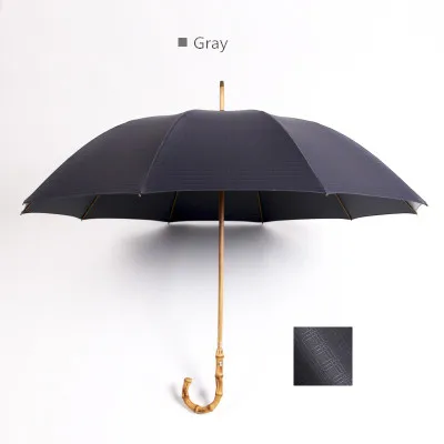 grey Черный Большой Зонт мужской Водонепроницаемый Guarda Chuva Для мужчин дождь большой сильный Ветрозащитный Винтаж зонт трость дождь Шестерни - Цвет: grey