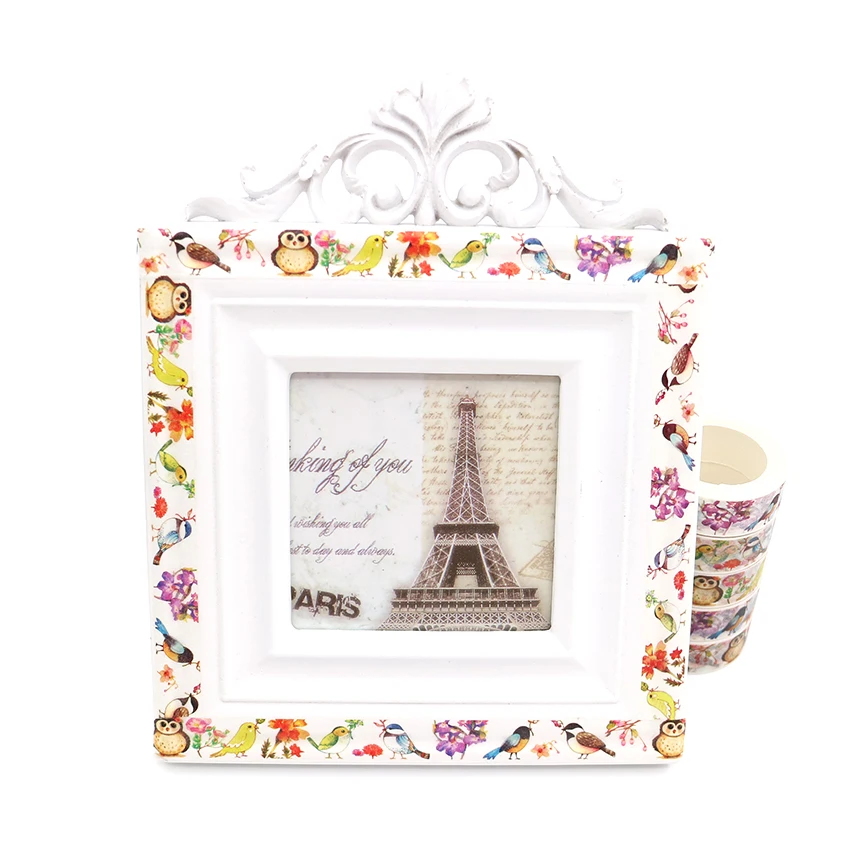 Коробка посылка крылья и ветви лента Washi стикеры на клейкой основе с цветочным