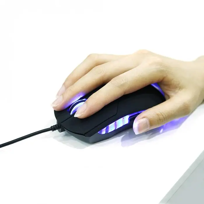 Светодиодный USB Проводная игровая мышь 6 кнопок Регулируемая оптическая компьютерная мышь 2400 dpi для игрового ноутбука JFlyer