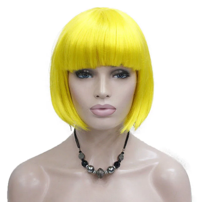 StrongBeauty красный/розовый парик косплей женские синтетические волосы короткие Боб вечерние парики Хэллоуин - Цвет: 8881-AB3A