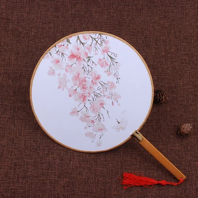 1 шт. розовый Дворцовый стиль вентилятор Классический китайский ручной