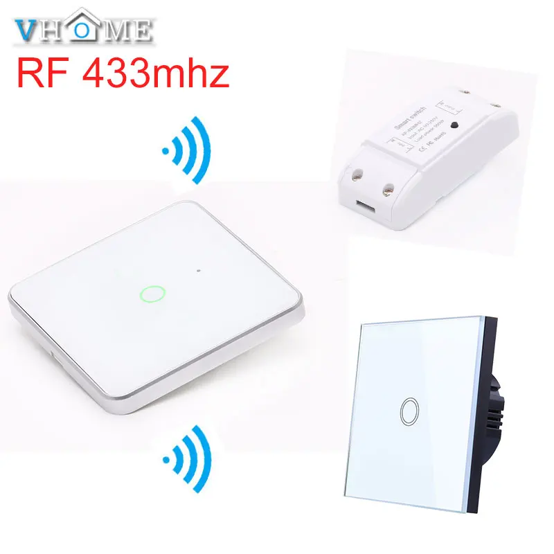 Vhome Smart Remote Control 433mhz Wireless Transmitter EV1527 For Electric Gate Door Lamp Bedroom Luxury Glass | Электроника
