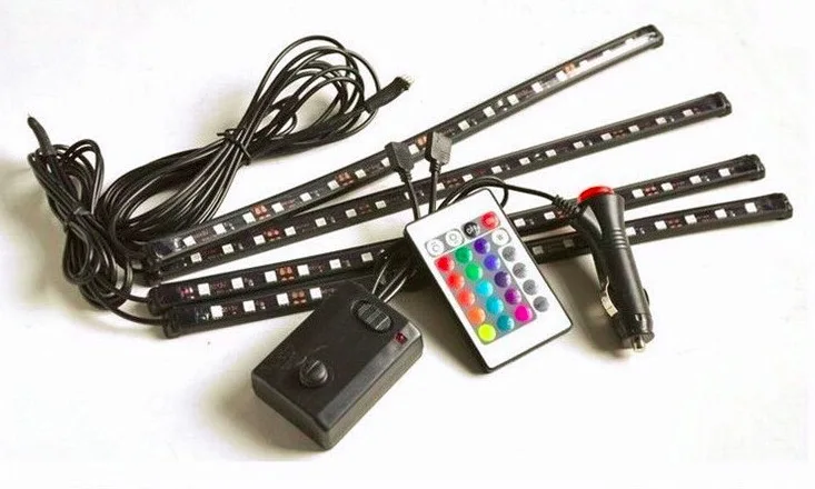 Светодиодная подсветильник ка для салона автомобиля 4 х30 см | Автомобили и