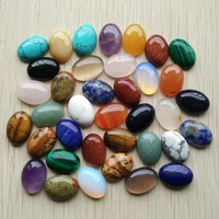 fashion natural stone mixed oval cab cabochon beads for jewelryclothes accessories 13x18mm wholesale 30pcslot free shipping