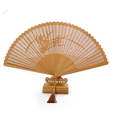 orchid brown Ажурный подарок для рукоделия китайский вентилятор декоративный винтажный полный бамбуковый складной ручной Вентилятор Традиционные резные портативные вентиляторы - Цвет: orchid brown