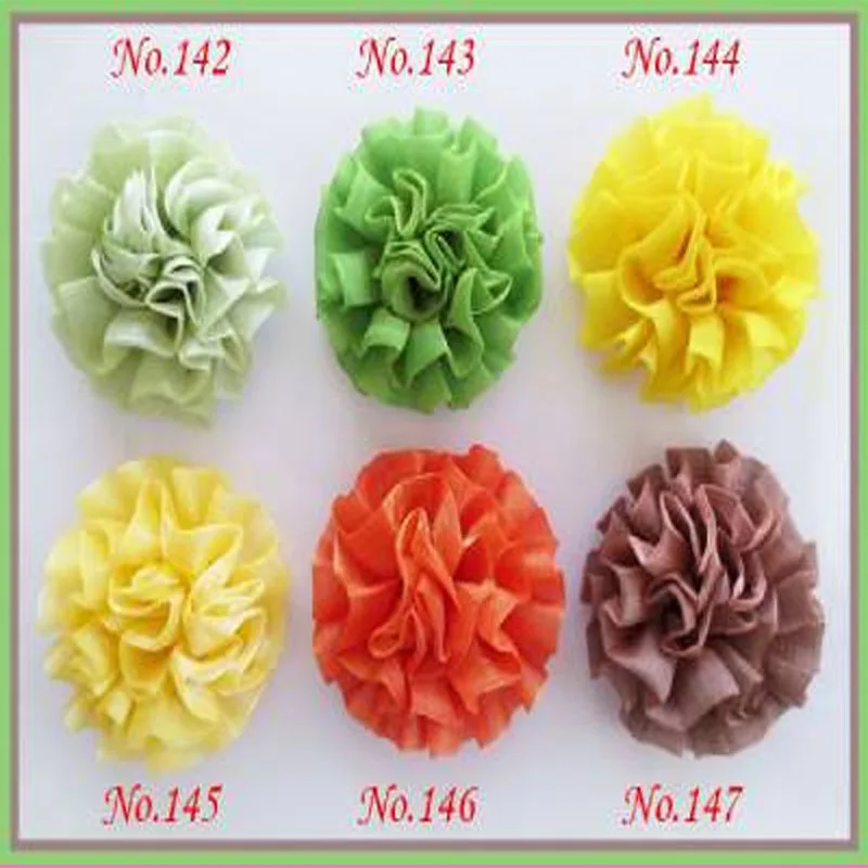 

36 pcs 2.25 - 2.75" Silk D- Flower Boutique Hair Bows For Children Hairbows with Clip Free Shipping Hair Accessorie For Gifts