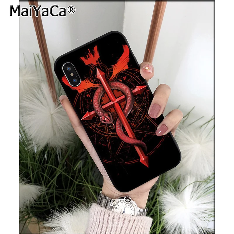 MaiYaCa металлический Алхимик Эдварда Элрика ТПУ мягкий чехол для телефона Apple iPhone 8 7