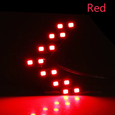 Red Vexverm 14 SMD Светодиодная Стрелка Панель для автомобиля заднего вида Индикатор для зеркала указатель поворота Автомобильный светодиодный зеркало заднего вида свет дневного света - Испускаемый цвет: Red