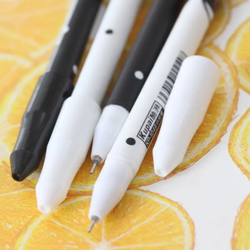 2 шт. мультяшный Кот длинный хвост Черная гелевая чернильная ручка Канцтовары