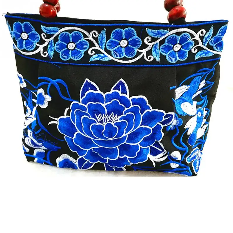 Женские винтажные сумки с вышитыми цветами этнические холщовые деревянными